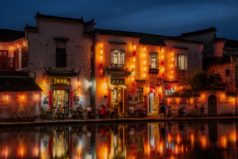 宏村夜景