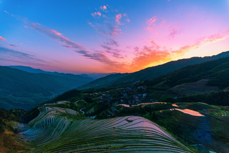 龙脊梯田日出