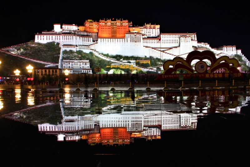 布达拉宫夜景