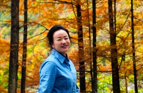 云横秦岭锁雄关， 树缀霓光待晓寒。 落叶逐溪穿石去， 鸟鸣深谷唤人还。